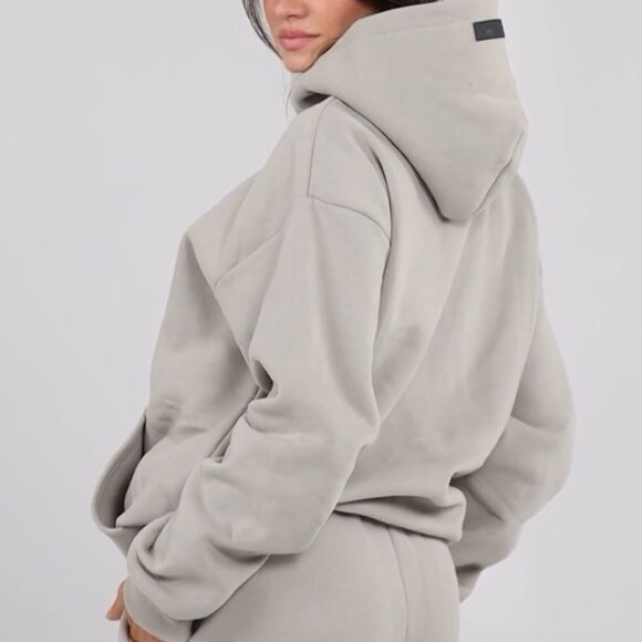Comfrt Coordinate Oversized Hoodie In Stone Relaxed Weighted Baggy Unisex Hoodie - Picture 7 of 9